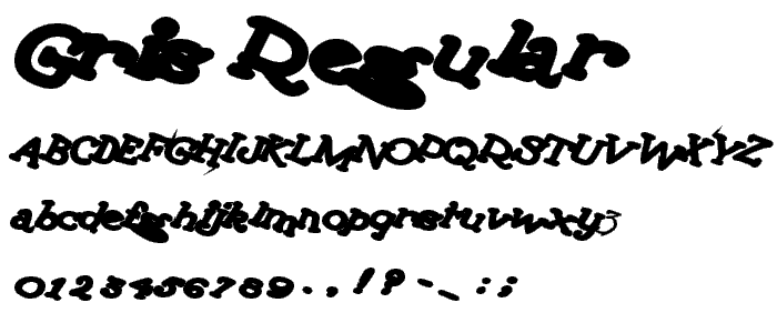 GRIS Regular font